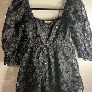 Elegant Black Mini Dress